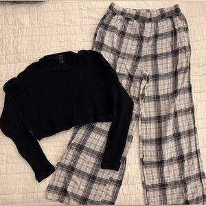 Forever 21 Black and White Pajamas
